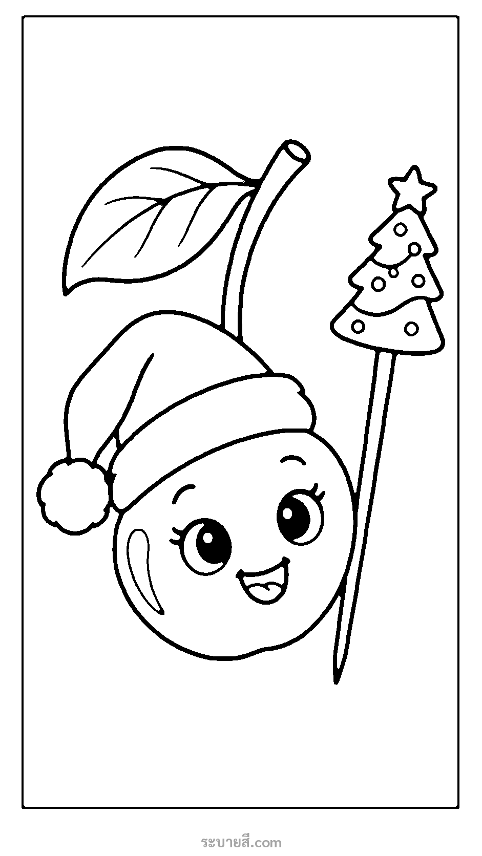 ภาพวาดระบายสี ภาพระบายสี Merry Christmas ออนไลน์สำหรับเด็ก