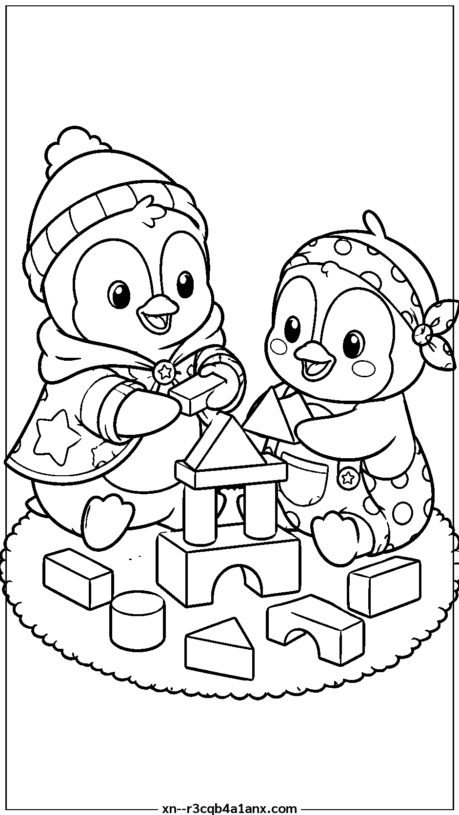 ภาพวาดระบายสี Penguins 31