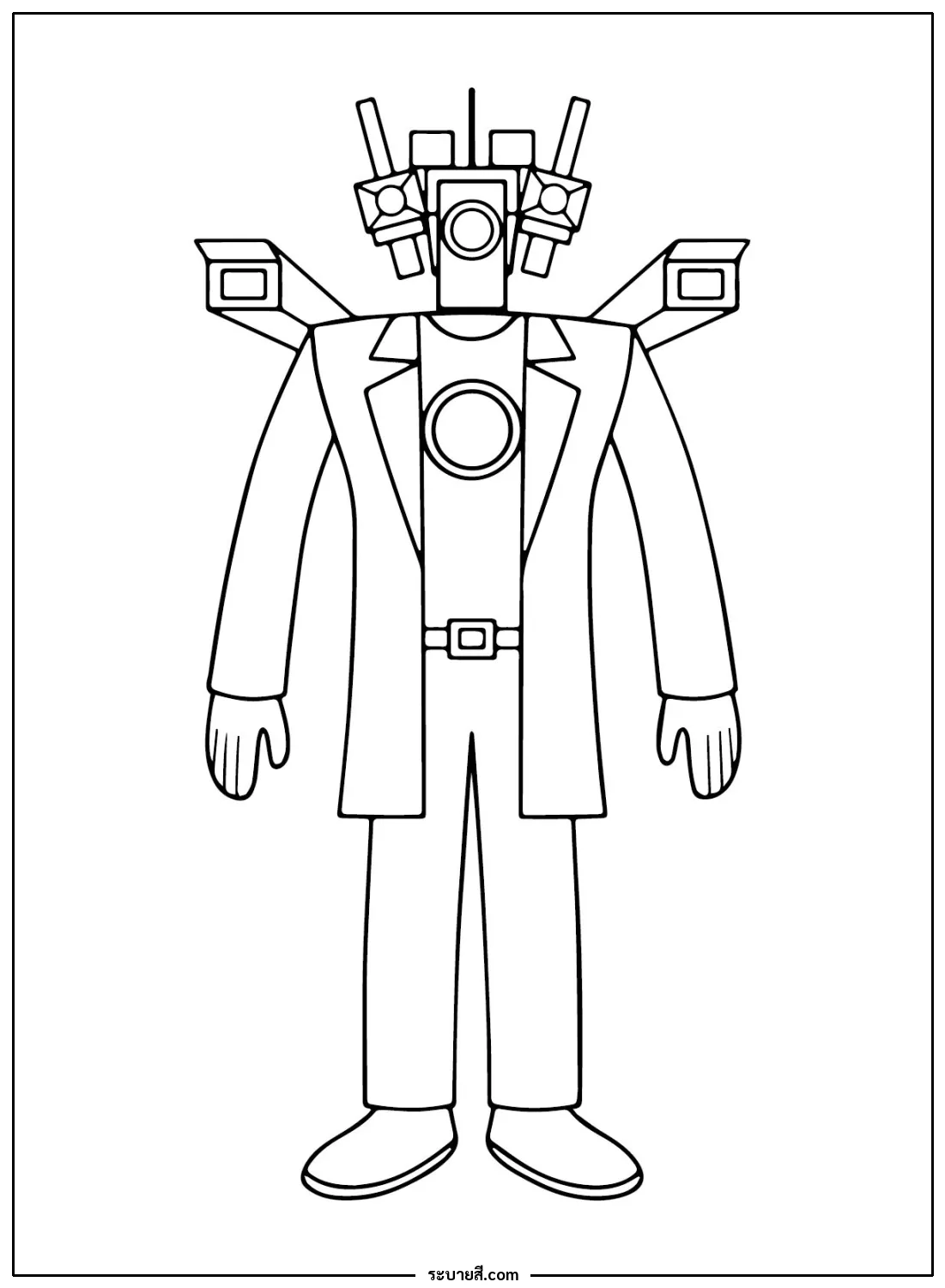 ภาพวาดระบายสี Skibidi Toilet 03