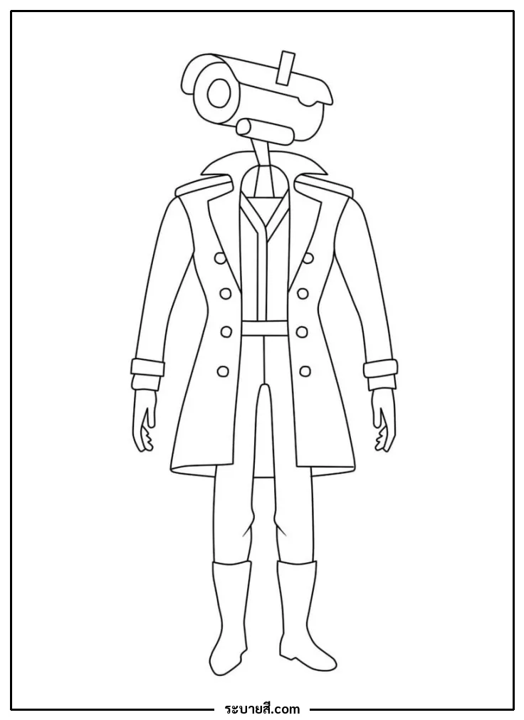 ภาพวาดระบายสี Skibidi Toilet 07