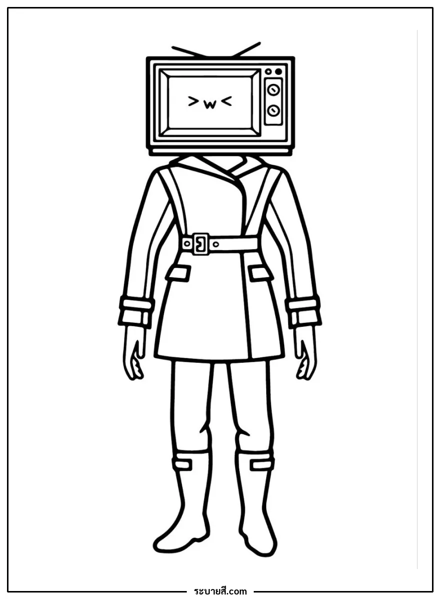 ภาพวาดระบายสี Skibidi Toilet 08