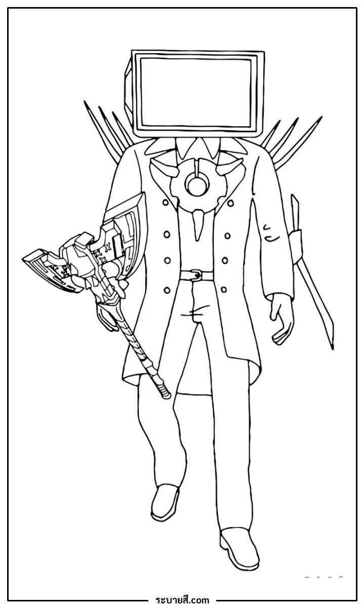 ภาพวาดระบายสี Skibidi Toilet 14
