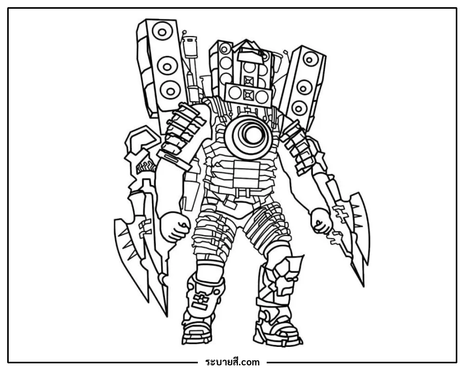 ภาพวาดระบายสี Skibidi Toilet 18