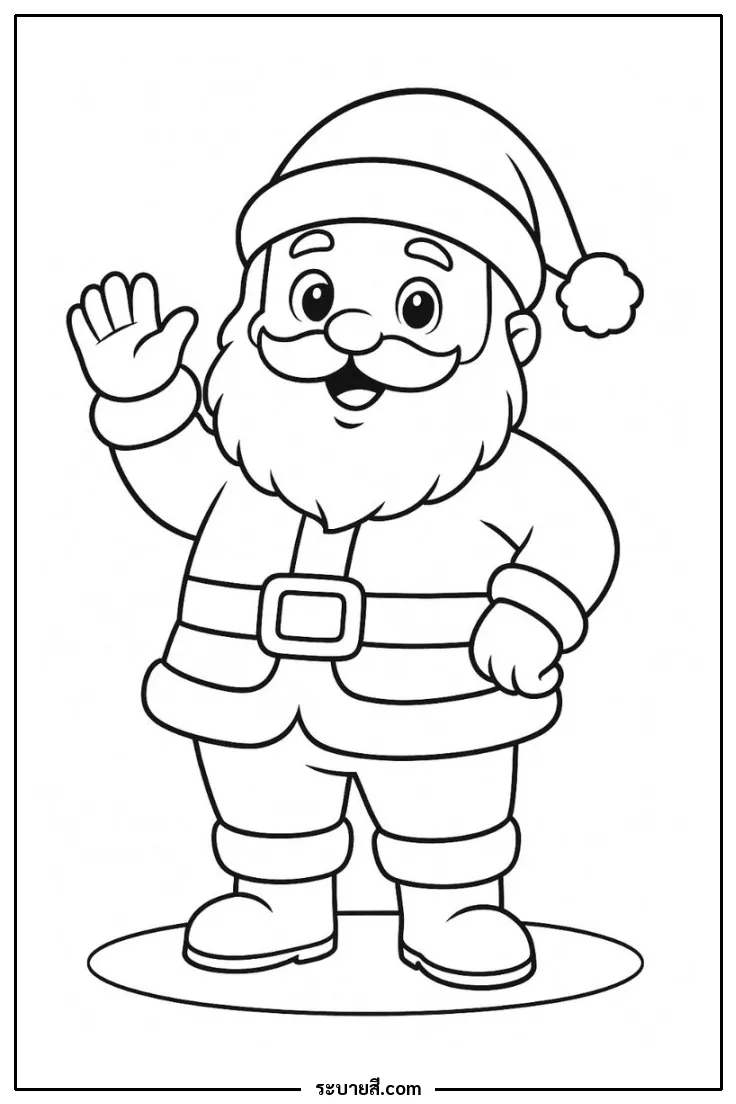ภาพวาดระบายสี Santa