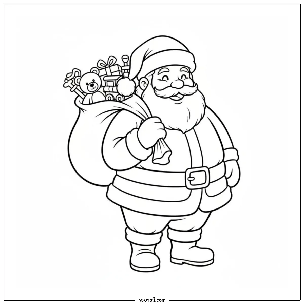 ภาพวาดระบายสี Santa 10