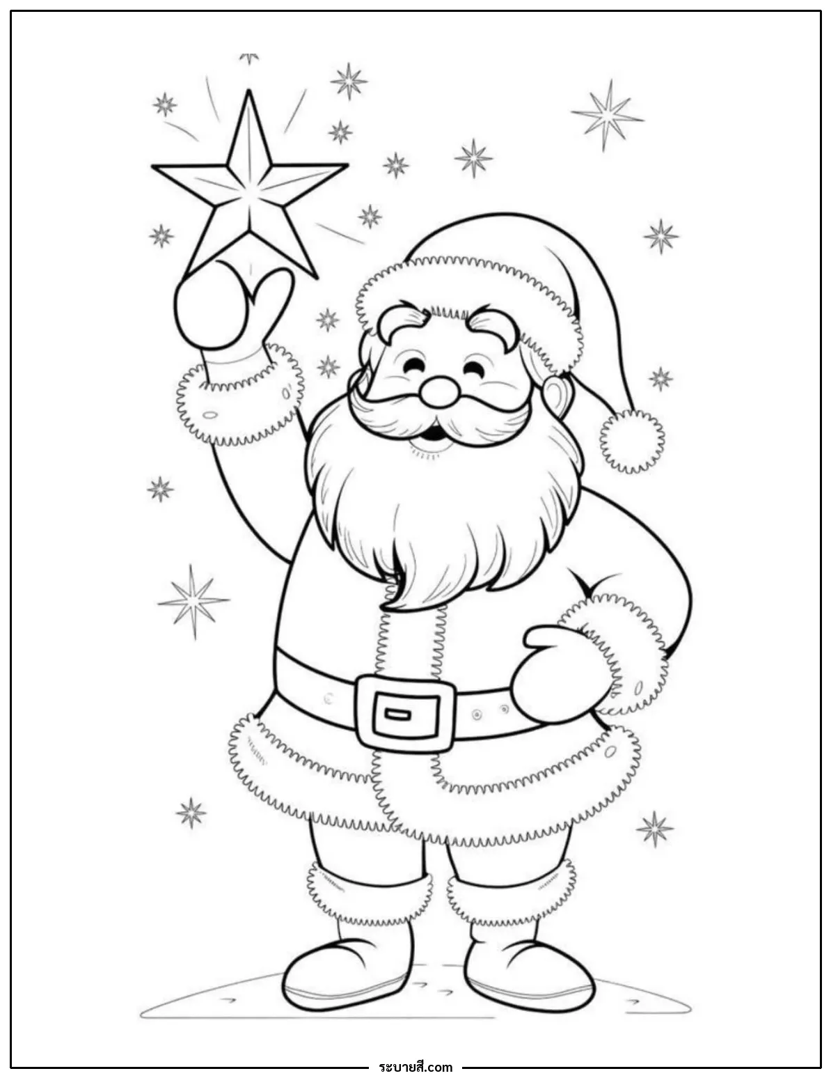 ภาพวาดระบายสี Santa 15