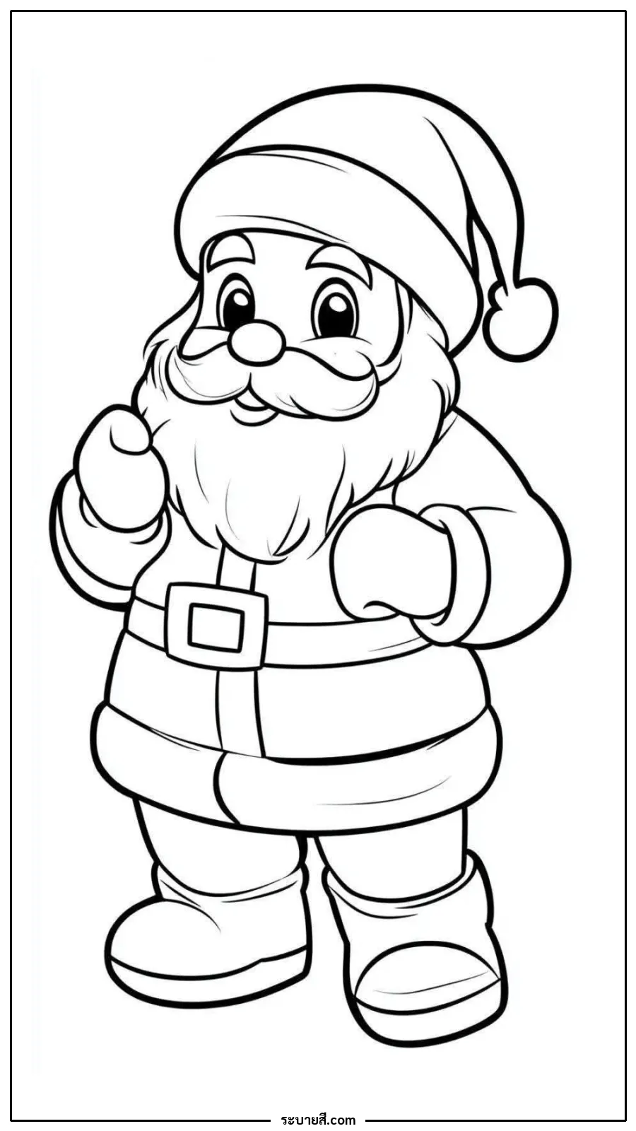 ภาพวาดระบายสี Santa 17