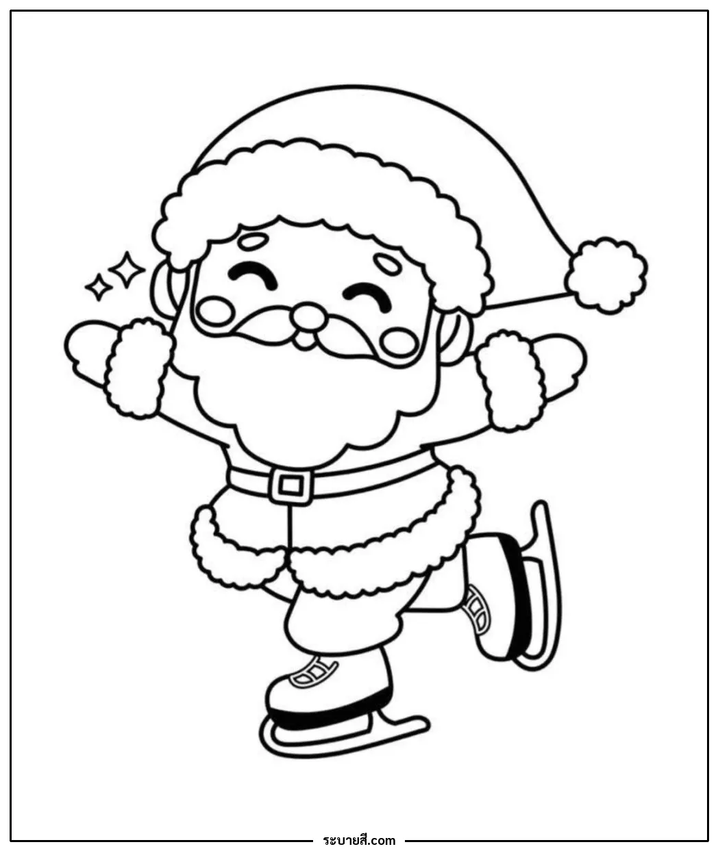 ภาพวาดระบายสี Santa 18