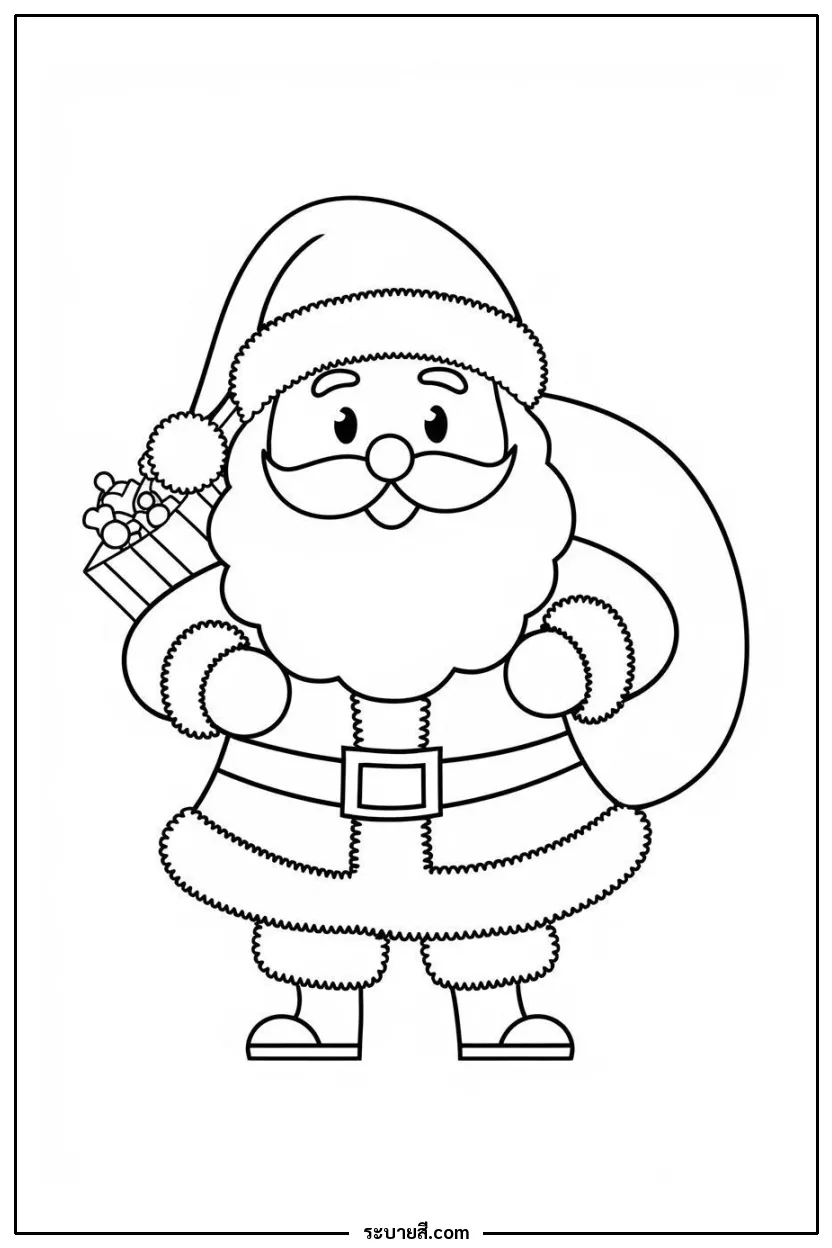 ภาพวาดระบายสี Santa 23