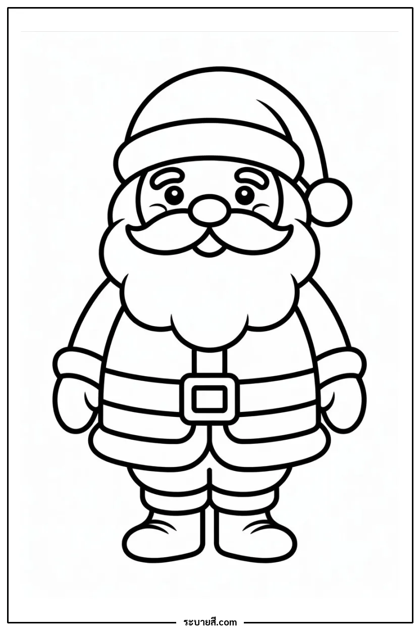 ภาพวาดระบายสี Santa 24