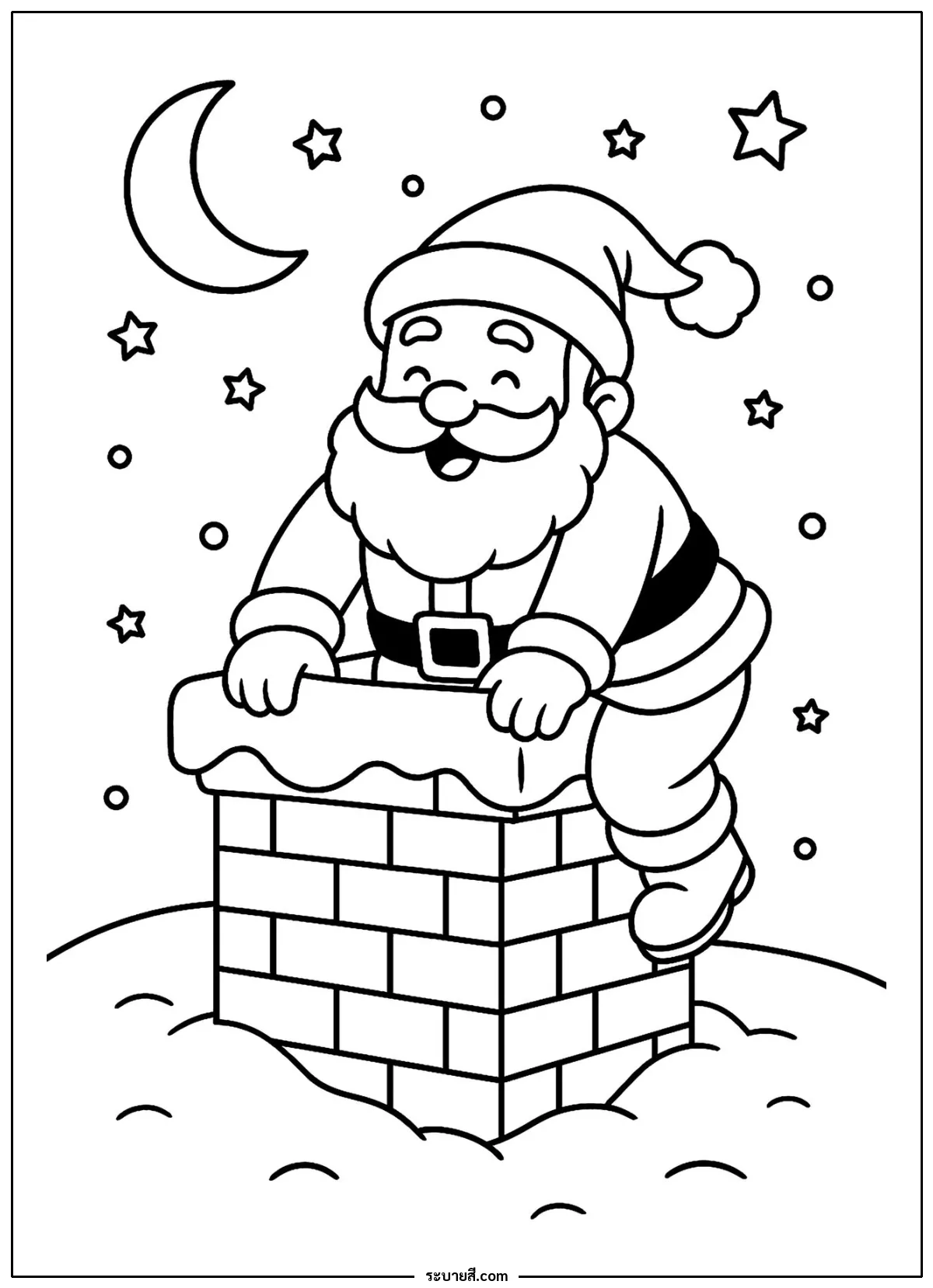 ภาพวาดระบายสี Santa 26