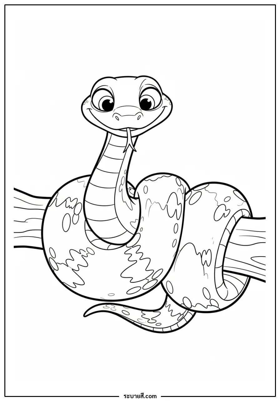 ภาพวาดระบายสี Gary the snake Zootopia 2