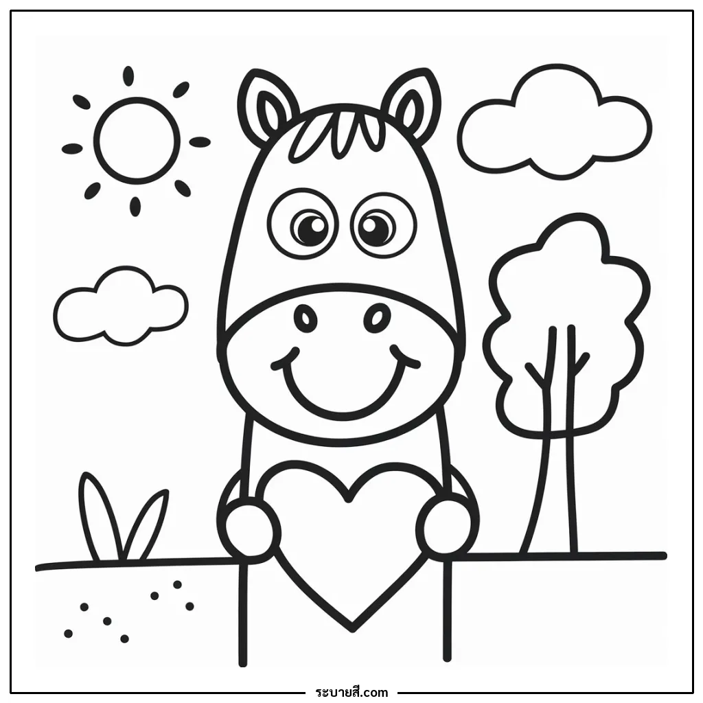 ภาพวาดระบายสี Horse