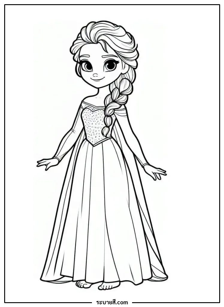 ภาพวาดระบายสี Elsa 06