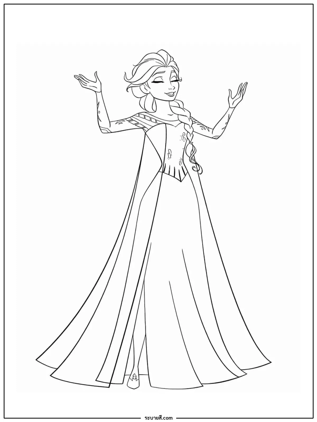 ภาพวาดระบายสี Elsa 09
