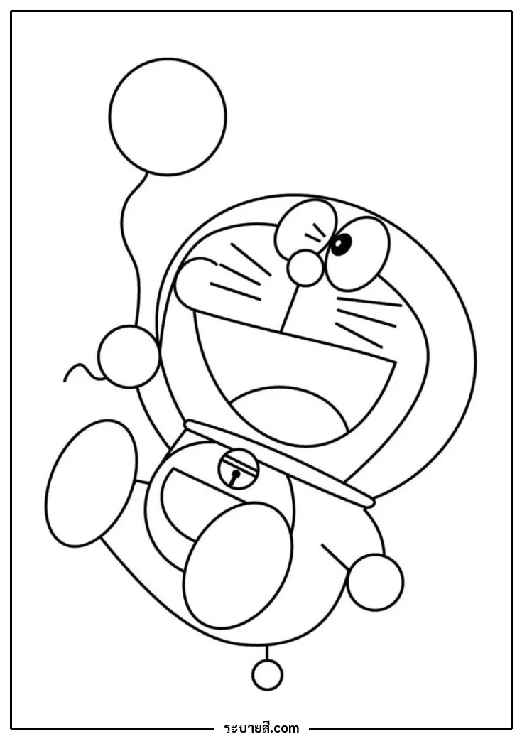 ภาพวาดระบายสี Doraemon 01