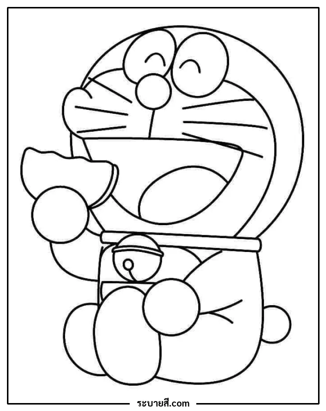 ภาพวาดระบายสี Doraemon 03