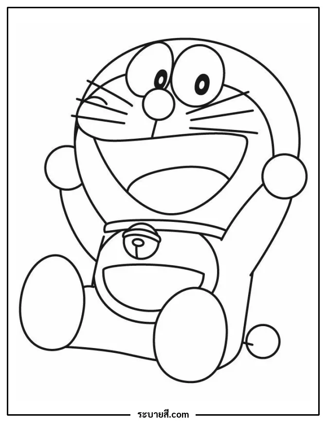 ภาพวาดระบายสี Doraemon 04