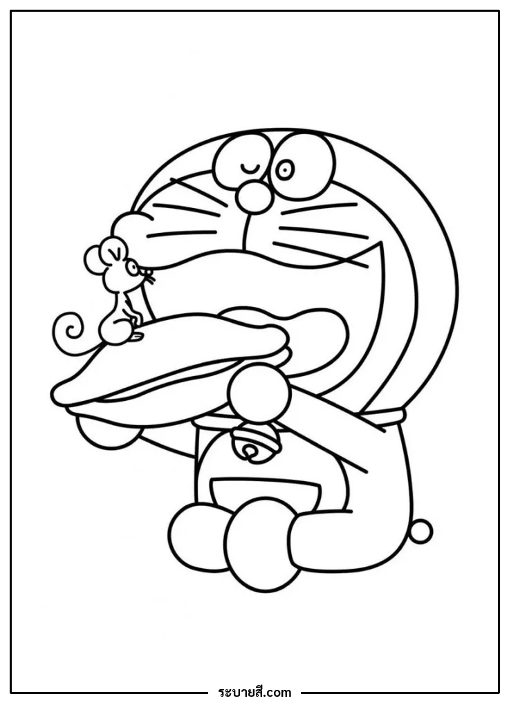 ภาพวาดระบายสี Doraemon 06