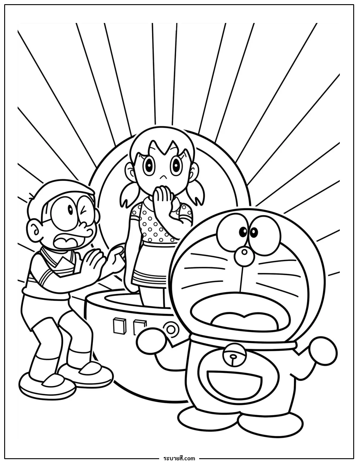 ภาพวาดระบายสี Doraemon 11