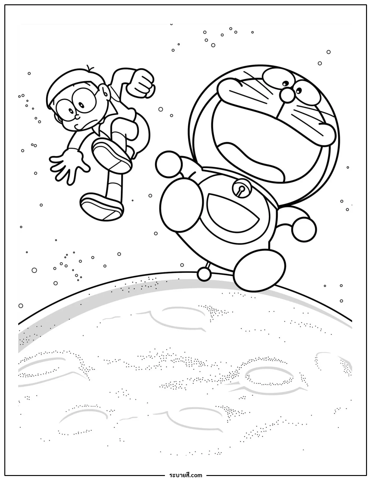 ภาพวาดระบายสี Doraemon 12