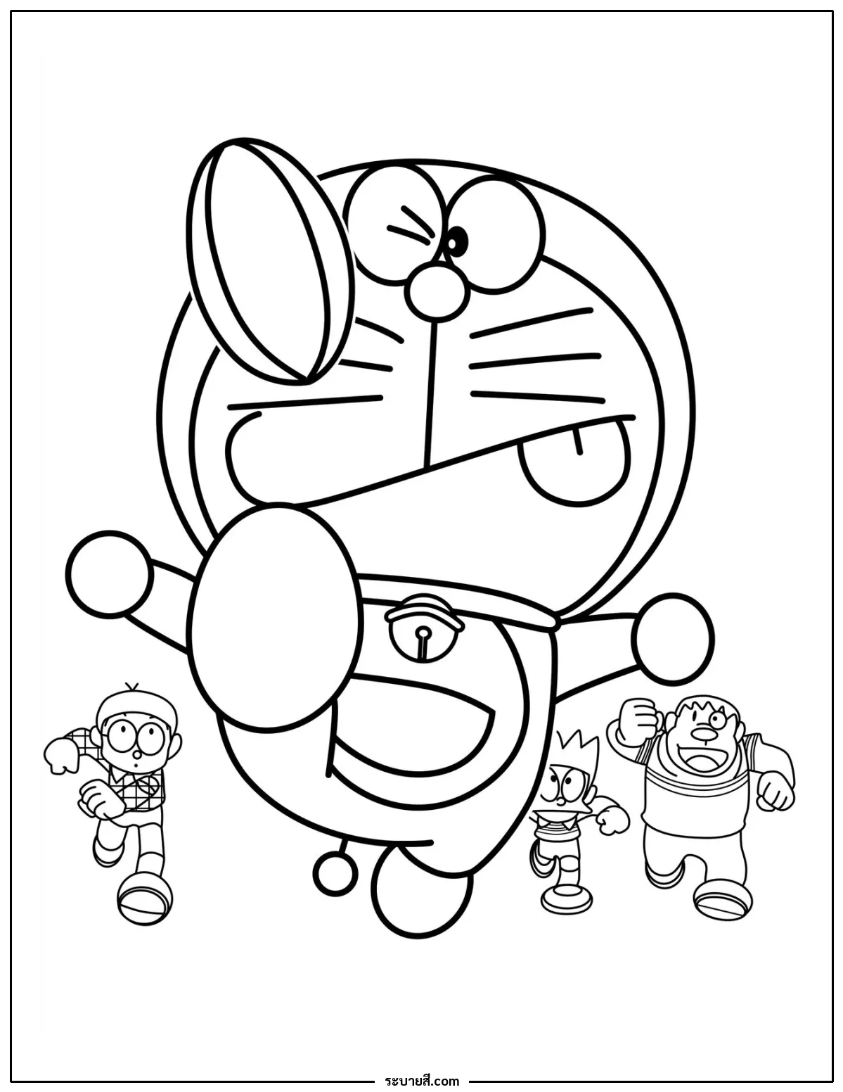 ภาพวาดระบายสี Doraemon 13