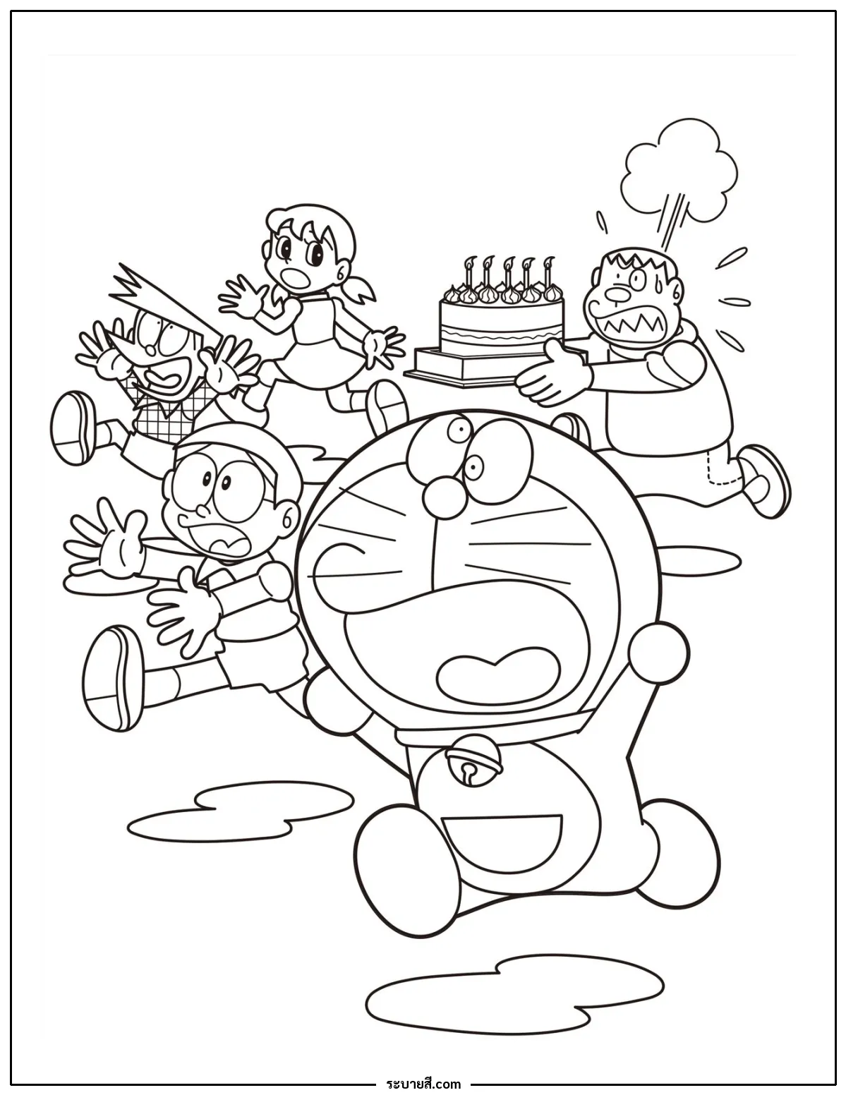 ภาพวาดระบายสี Doraemon 15