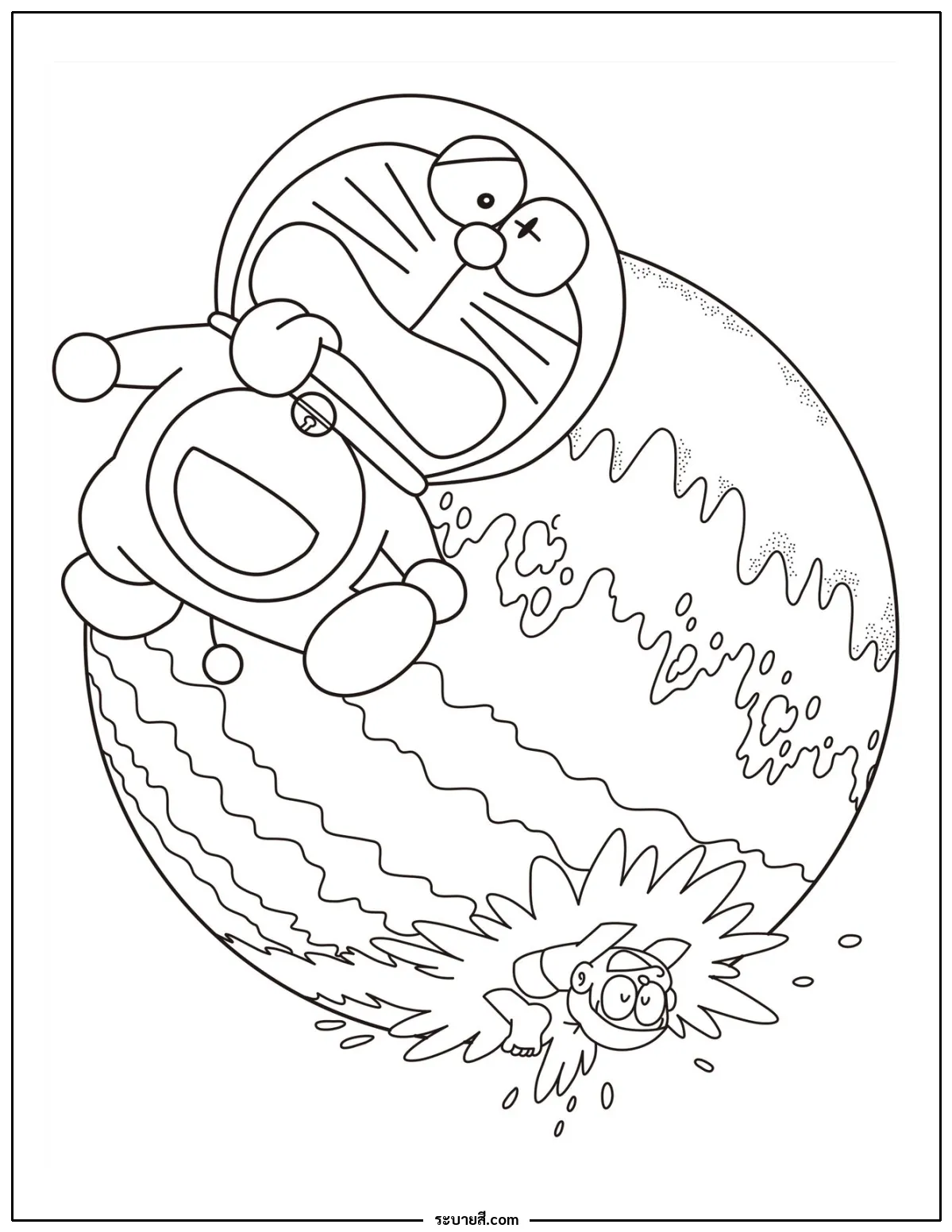 ภาพวาดระบายสี Doraemon 16