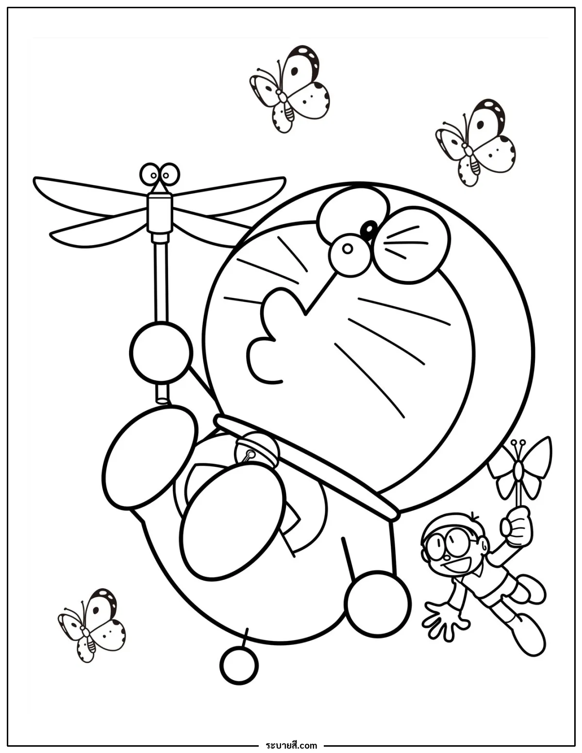 ภาพวาดระบายสี Doraemon 18