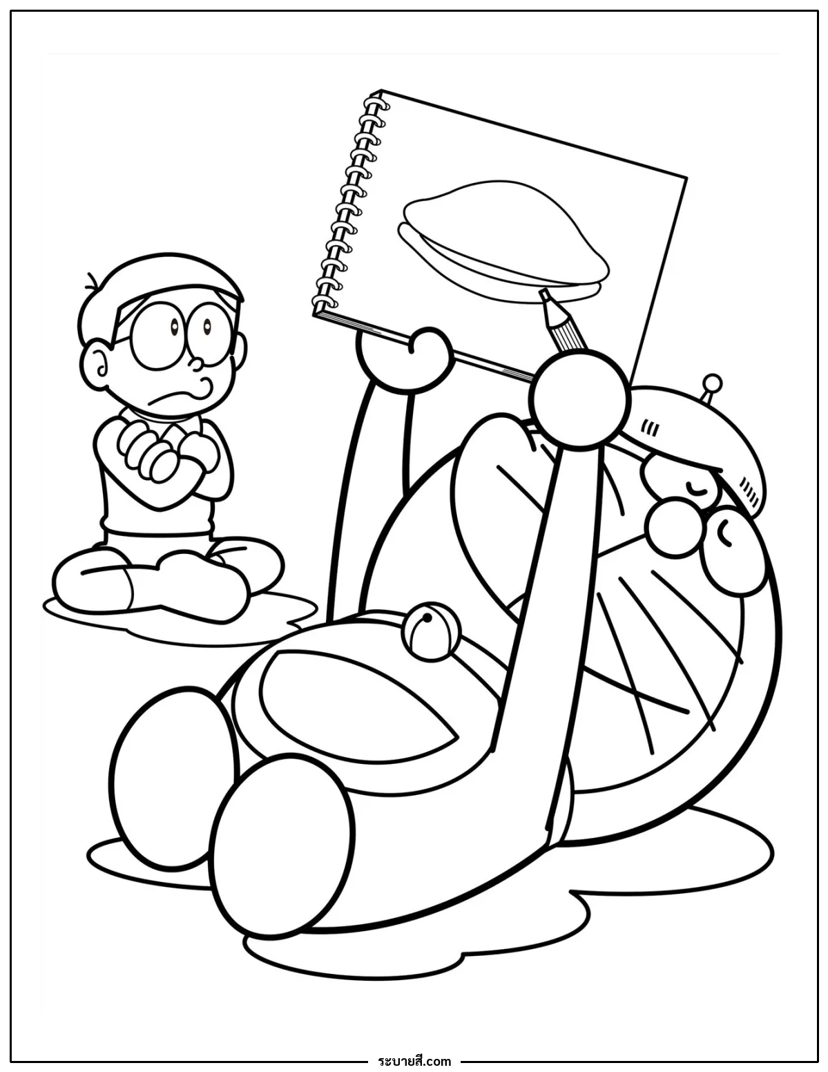 ภาพวาดระบายสี Doraemon 21