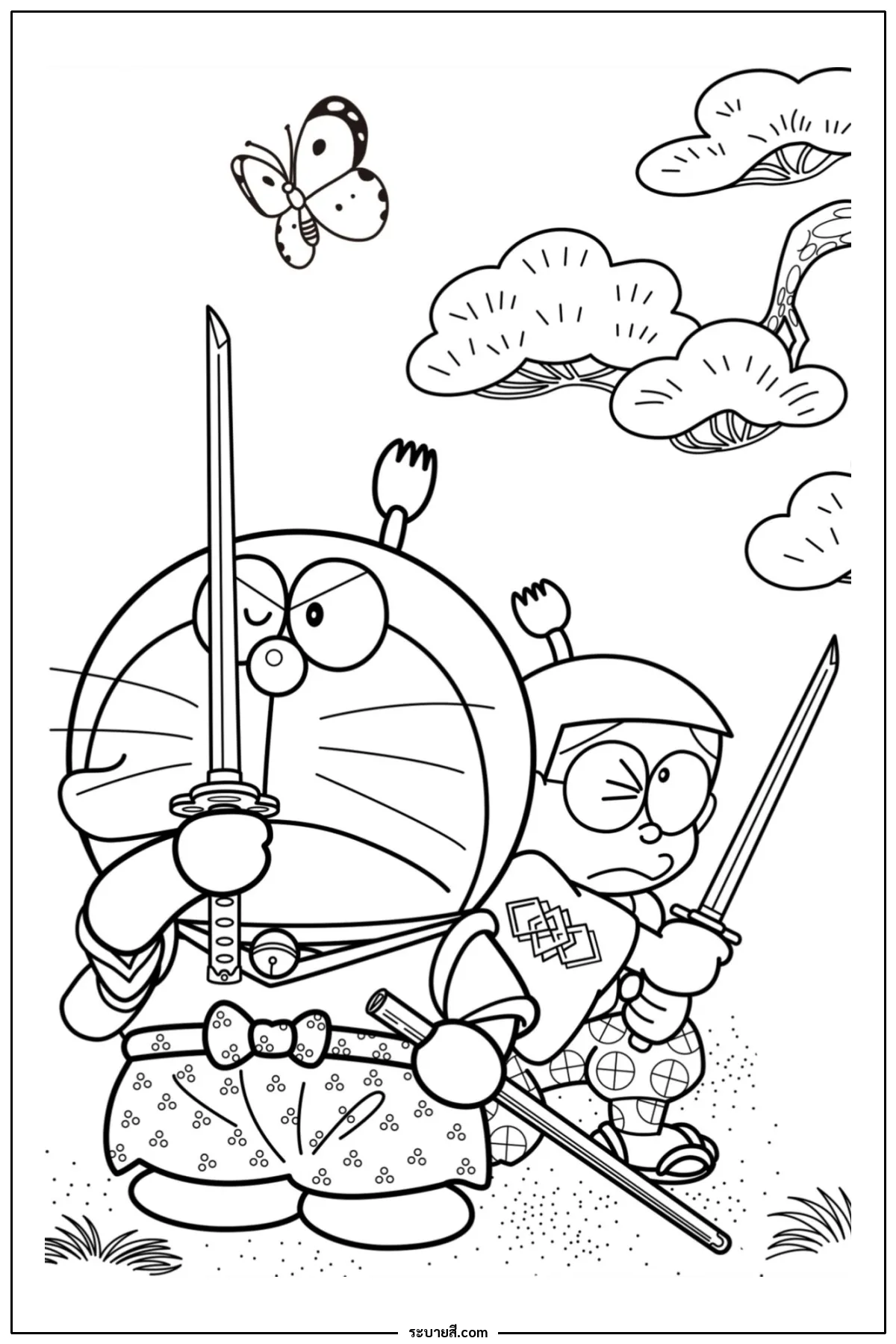 ภาพวาดระบายสี Doraemon 27