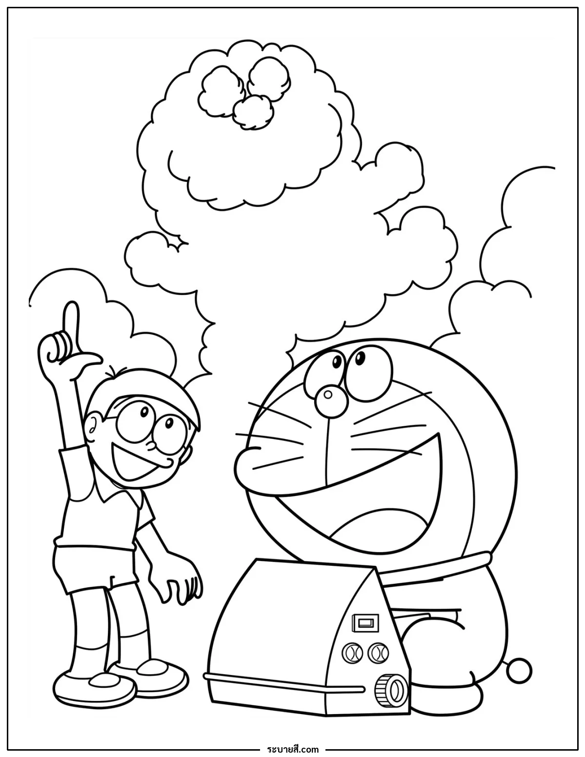 ภาพวาดระบายสี Doraemon 28