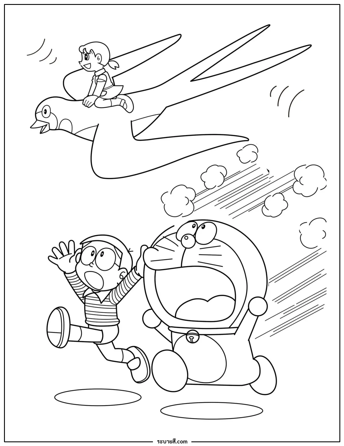 ภาพวาดระบายสี Doraemon 32