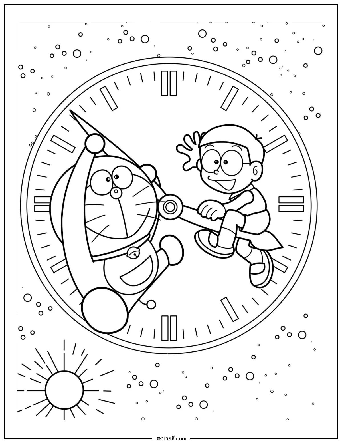 ภาพวาดระบายสี Doraemon 33