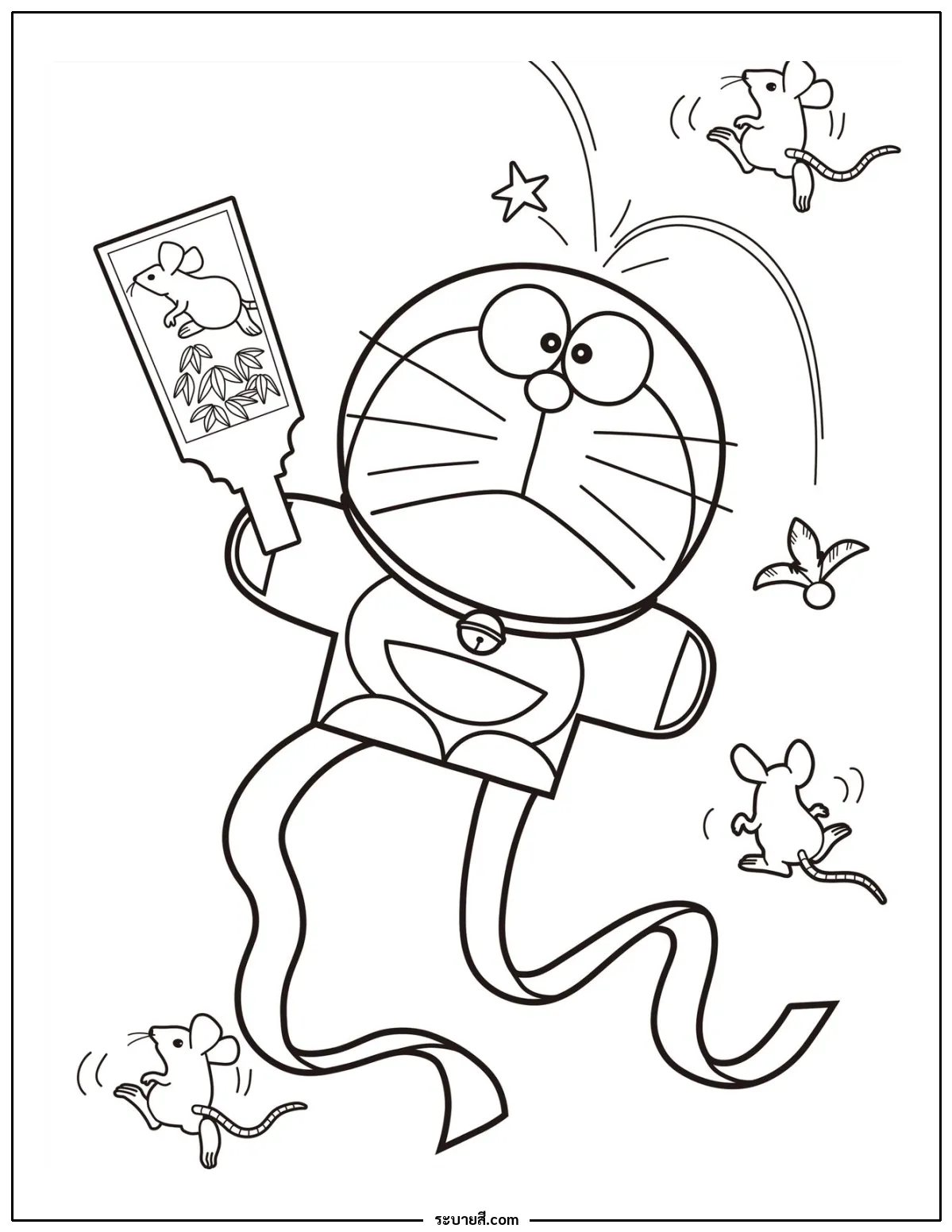 ภาพวาดระบายสี Doraemon 34