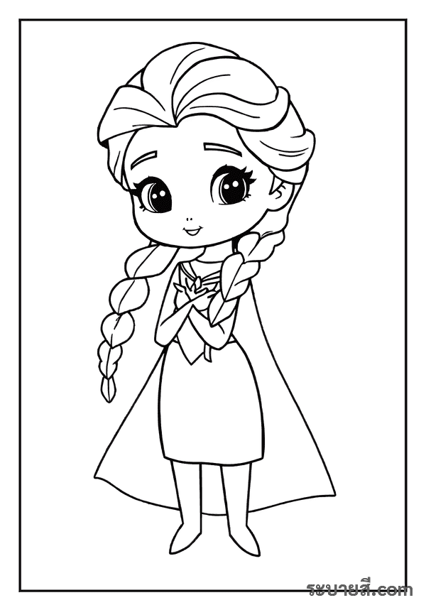 ภาพวาดระบายสี Elsa