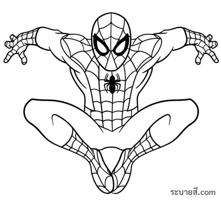 ภาพวาดระบายสี SpiderMan 11