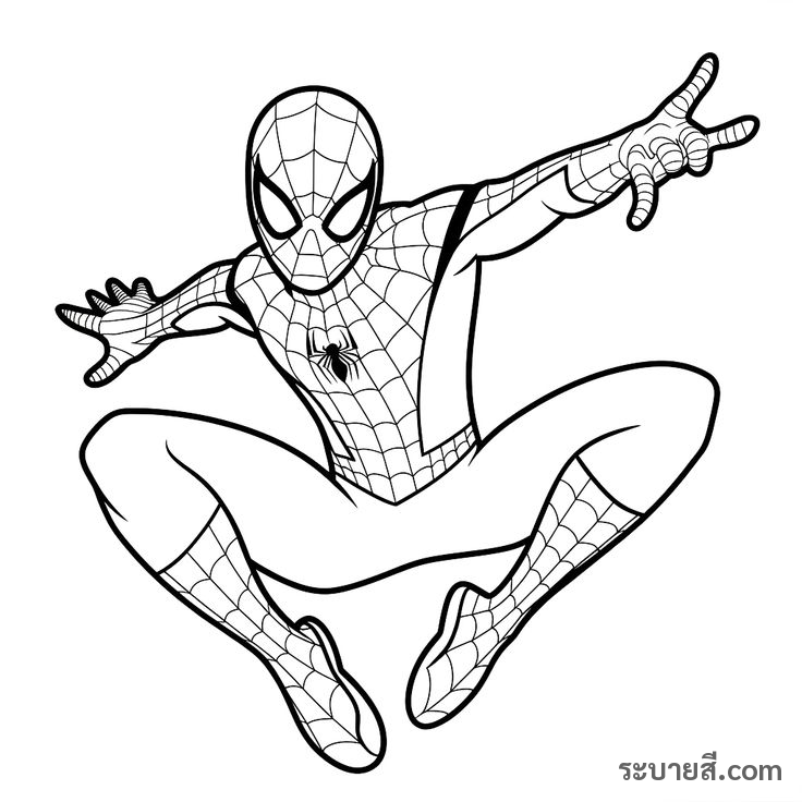 ภาพวาดระบายสี SpiderMan 12