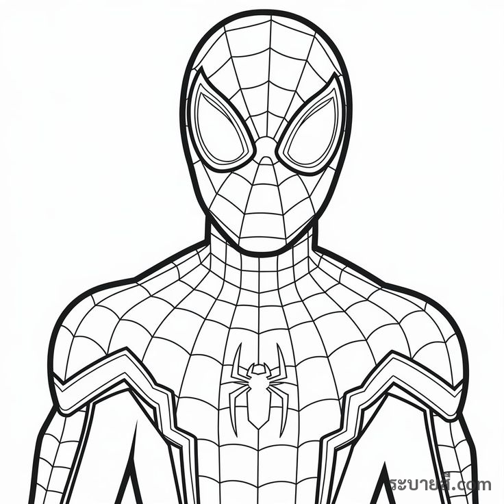 ภาพวาดระบายสี SpiderMan 26