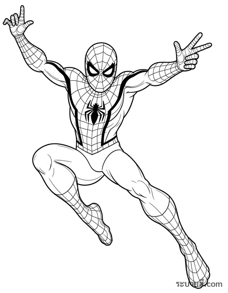 ภาพวาดระบายสี SpiderMan 29