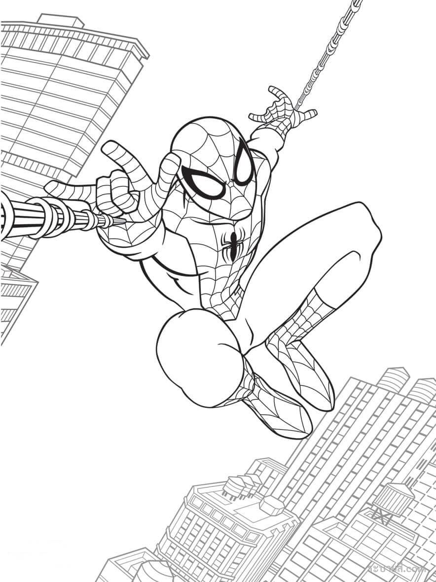 ภาพวาดระบายสี SpiderMan 36