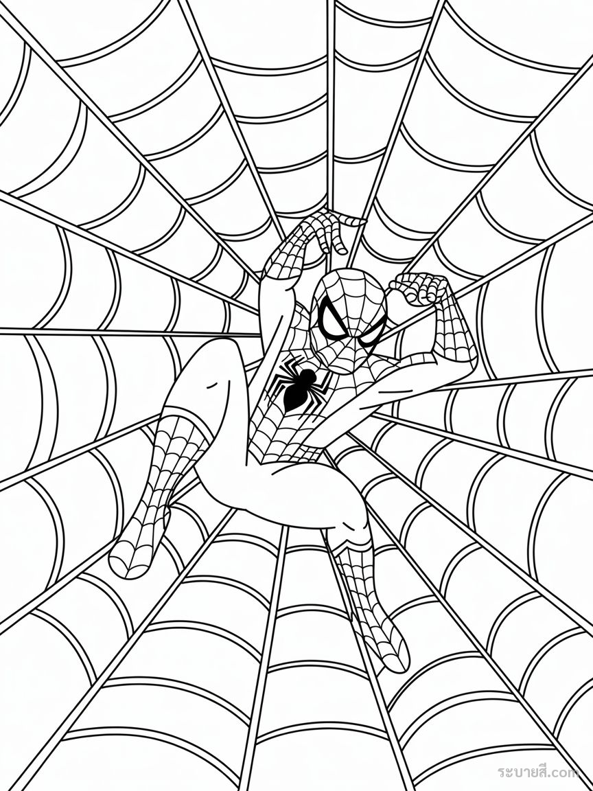 ภาพวาดระบายสี SpiderMan 40