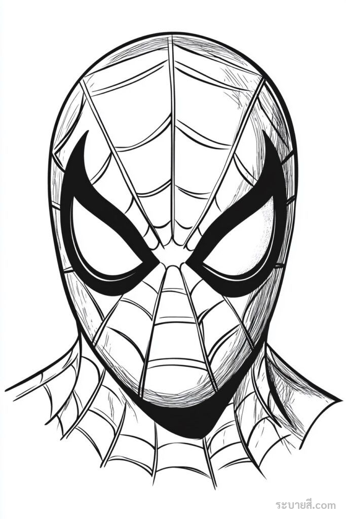 ภาพวาดระบายสี SpiderMan 46