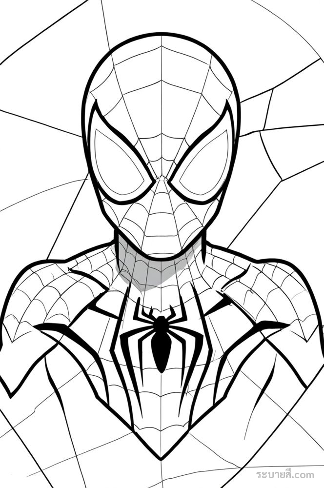 ภาพวาดระบายสี SpiderMan 49