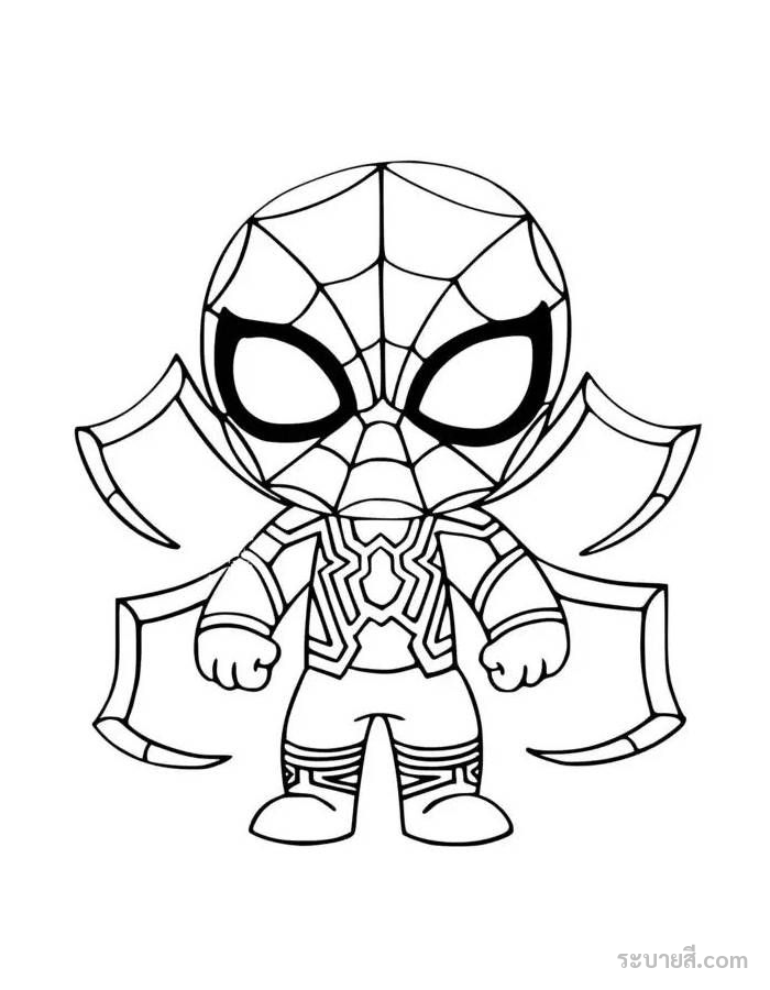 ภาพวาดระบายสี SpiderMan 50