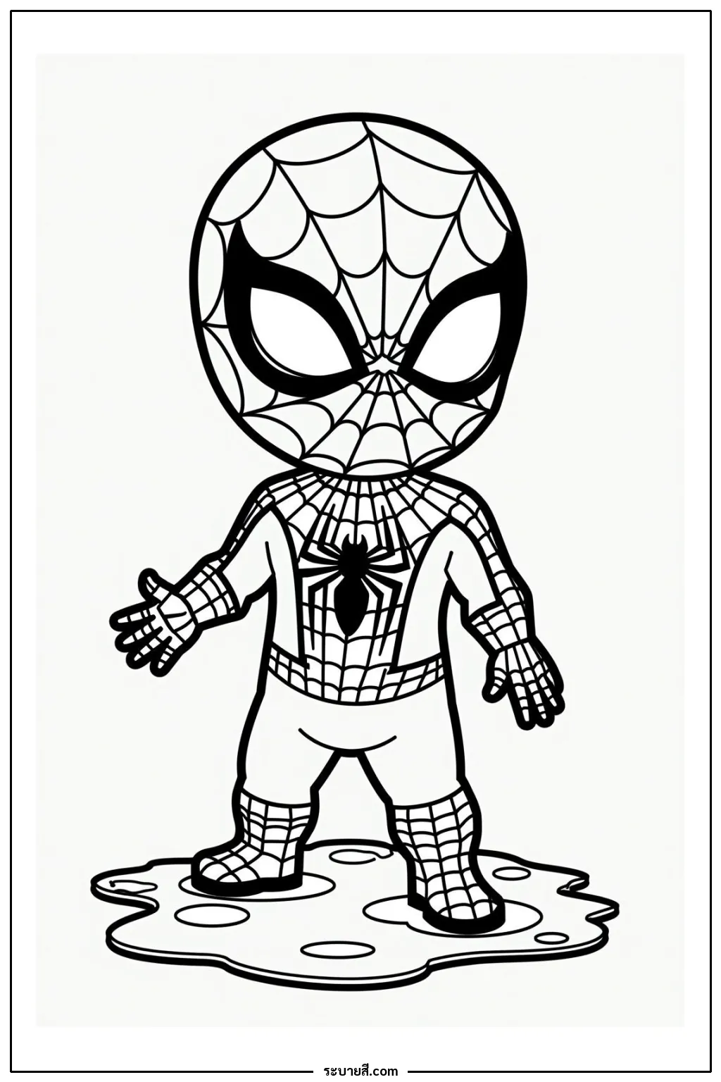 ภาพวาดระบายสี SpiderMan 52