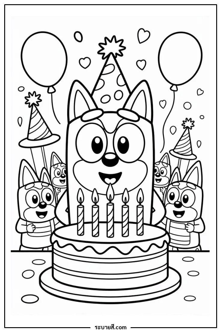 ภาพวาดระบายสี Bluey 10