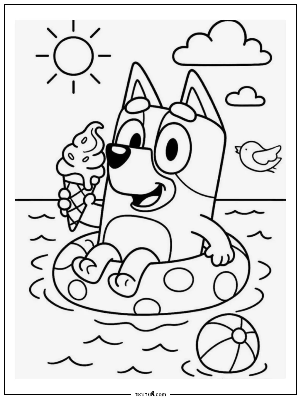 ภาพวาดระบายสี Bluey 11