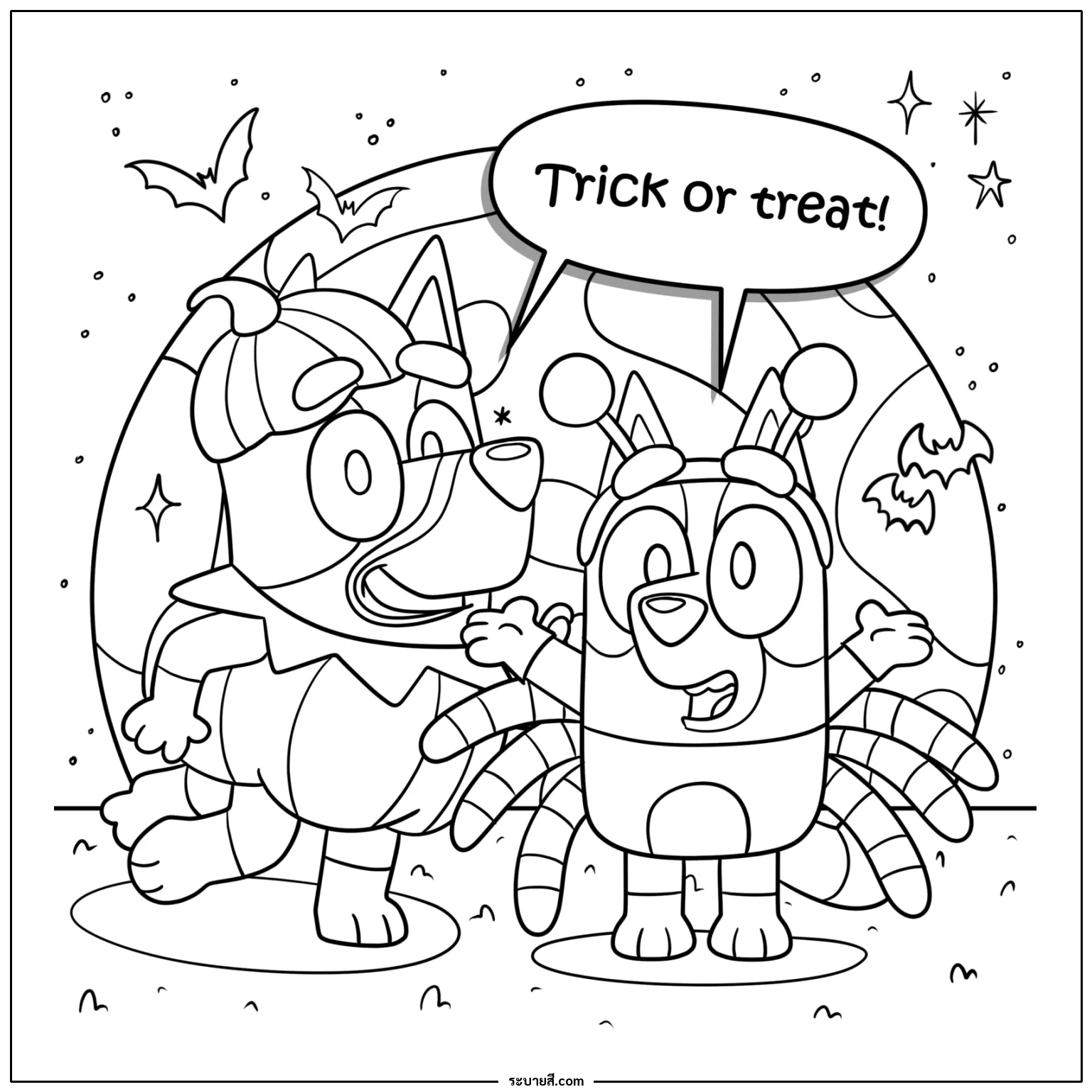 ภาพวาดระบายสี Bluey 15