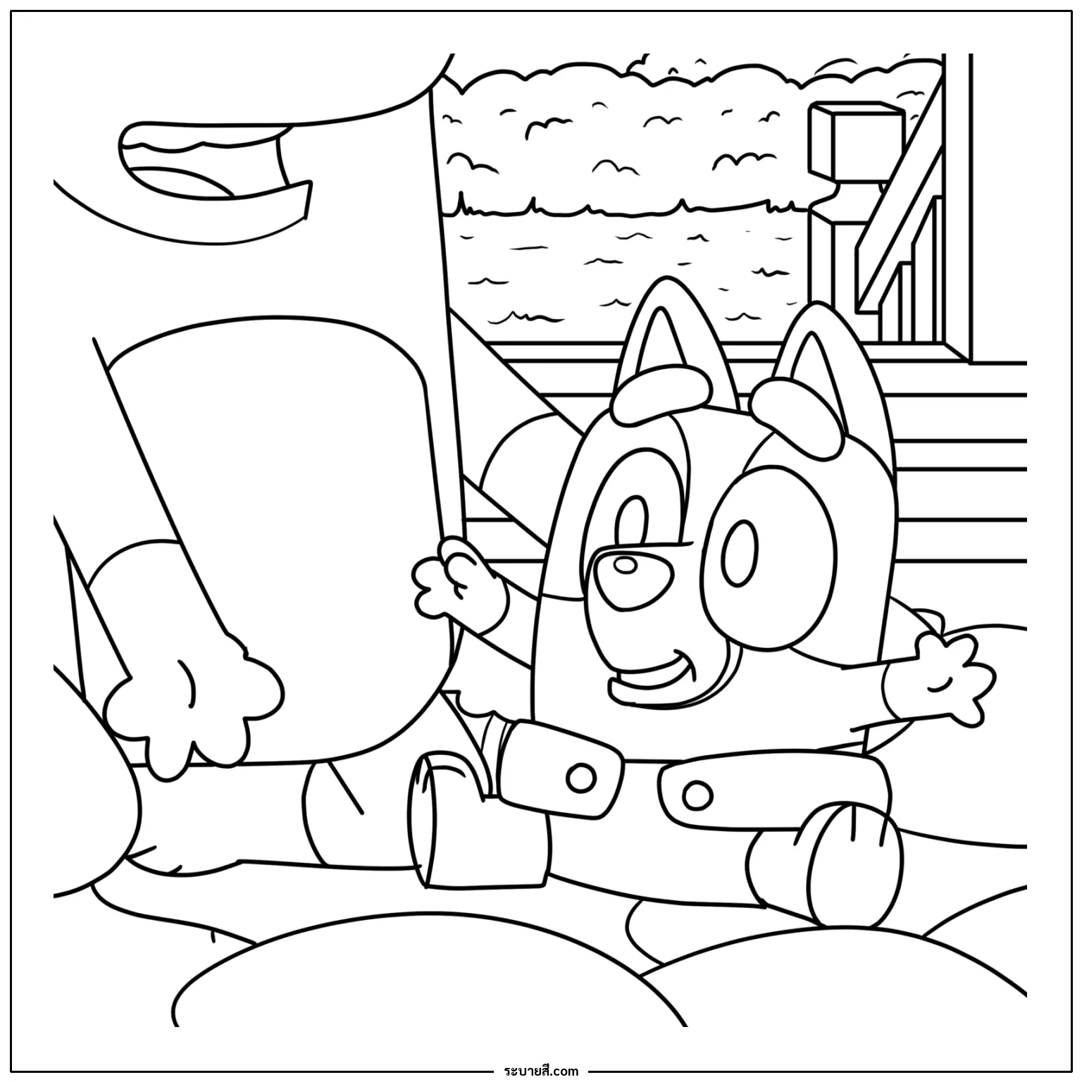 ภาพวาดระบายสี Bluey 17